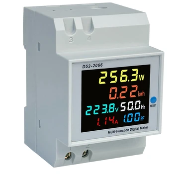 Na Din Lištu Digitální Voltmetr Aktuální Wattmetr Elektrické Energie, Kwh Metr Volt Amp Frekvence Monitoru