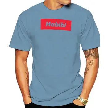 Tištěné Mužů T Košile Bavlna O-Krk trička HABIBI Krátký Rukáv Ženy T-Shirt