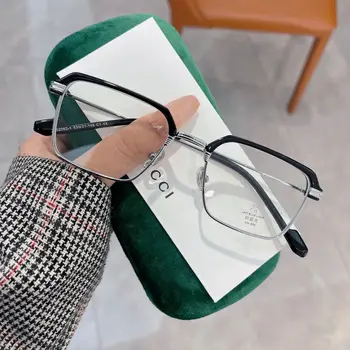 Módní Krátkozrakost Brýle Unisex Design Náměstí Polovinu Rámu Obchodní Krátkozraký Brýle Retro Dámy Předpis Brýle Dioptrické