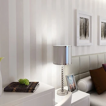 Stříbrný Minimalistický Tapety Moderní Nástěnné Krytiny Stripe Třpytky Wall Paper-Non-tkané Pozadí Zeď Tapety pro Obývací Pokoj