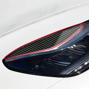 2ks Auto Světlomet Hlavy Lampa Obočí Nálepka Víčka Dekorace Střihu Kryt pro Tesla Model 3 modelové číslo3 2016 - 2021 Příslušenství