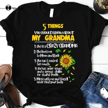 5 Věcí, které Byste Měli Vědět O Moje Babička Slunečnice T-Shirt Milující baseball tričko
