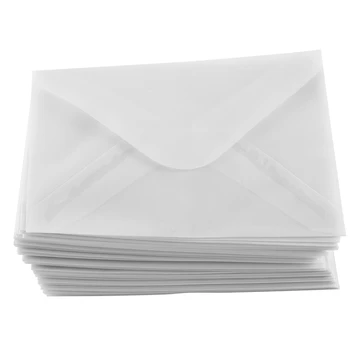 100Pcs Bílé Průsvitné Obálky Obálky Pro DIY Pohlednice/Skladování Karty,Svatební Pozvánky,Dárkové Balení