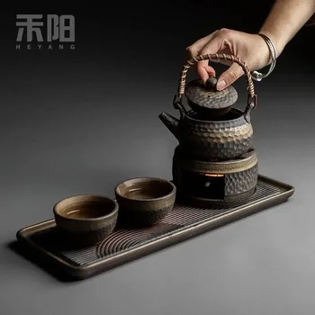 Hrubé Keramiky Teplý Čaj Kamna V Japonském Stylu Ručně Vyráběné Vintage Čaj Teplejší Čaj Hrnce Keramické Kung Fu Čajový Set Teplý Čaj Sada