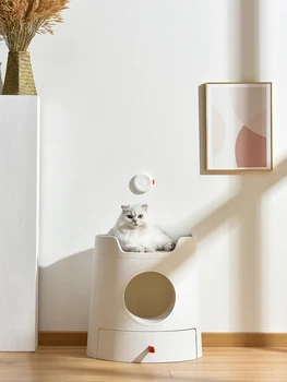 Castle cat vrh pánev, plně uzavřené, velká zásuvka typ kombinace kočičí wc, deodorační a proti stříkající vodě