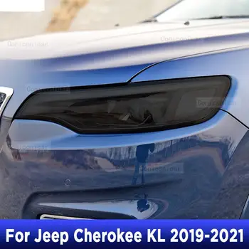 Pro Jeep Cherokee KL 2019-2021 Vozu Vnější Světlomet Proti poškrábání Přední Lampa Odstín TPU Ochranný Film, Opravy Příslušenství