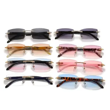 UV400 Punk sluneční Brýle Módní Gradient Obdélník Sluneční Brýle Jízdy Odstíny pro Ženy & Muži