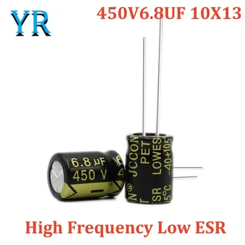 10ks 450V6.8UF 10X13 Hliníkový Elektrolytický Kondenzátor vysokofrekvenční Low ESR