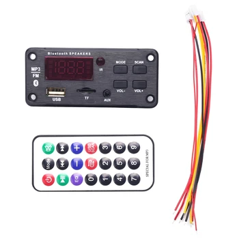 Bezdrátové Bluetooth MP3 WMA Decoder Board Dálkového Ovládání Přehrávač 12V Audio Modul, Podpora USB, TF AUX FM Audio Rádio Modul Pro Auto