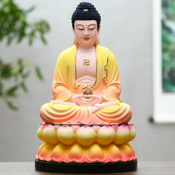 Pryskyřice Buddha amitabha Nabízí Buddhistický chrám ozdoby doma Buddha Modlitba domova víla