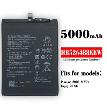 3.85 V 5000mAh HB526488EEW Baterie Pro Huawei P Smart 2021 PPA-LX2 PPA-L22 PPA-L02B PPA-L22B Baterie