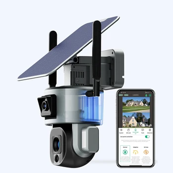 TUYXCIE 4K 4G Venkovní Solární Mobilní Bezpečnostní Kamera 4K Bezdrátové Domácí bezpečnostní Systém Video Detekce Pohybu PIR