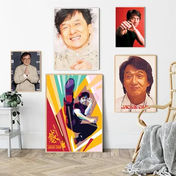 Slavný Bojových Umění Hvězda Jackie Chan Plátně Obraz, Plakát, Nástěnné Umění Tisků pro Obývací Pokoj Domácí Výzdoba Tělocvičny Klubu Wall Art