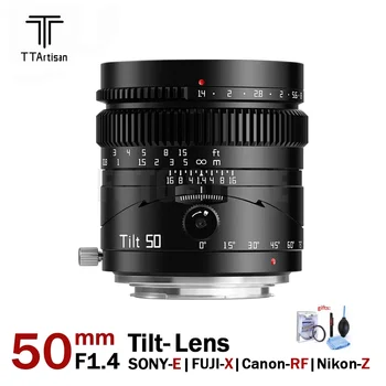 TTartisan 50mm F1.4 Naklonit Objektiv Full Frame MF Tilt Objektiv pro Fuji X RF Leica, Sigma L Držák SONY E Mount Kamery A7 IV A7SIII