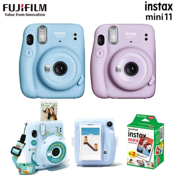 Fujifilm Instax Mini 11 Instantní Fotoaparát Fialová/světle Modrá + 20 List Instax Mini Film + Crystal Hard Case s Pouzdro + Popruh Sada