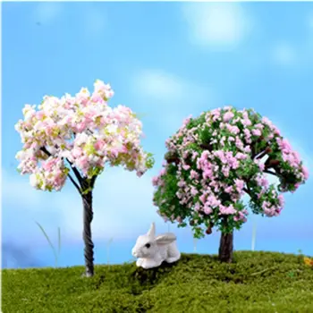 Sakura Miniatury Kawaii Mikro Figurky Mini Simulace Stromy Krajiny pro Zahradní Kawaii Cherry psací Stůl Domácí Dekoraci