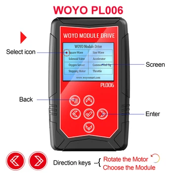WOYO PL006 Auto Zapalovací Cívky Tester 12V Vstřikovače Elektromagnetický Ventil, Krokový Motor Signál Simulátor Snímače Modul Drive Moto PL 006