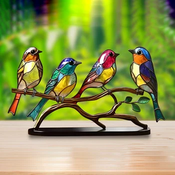 Ptáček Přívěsek Na Pobočce Stolní Ozdoby Oboustranné Acrylicflatness Stůl Art Domácí Dekorace Pokoje