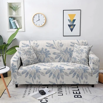 Kreativní Květinový Vzor Tištěný Pohovka Kryt, Elastické Prachotěsné a Odolné proti Vráskám Univerzální Dekorace pro Multi-person Sofa