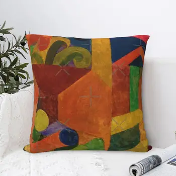 Paul Klee - Krajina S Vlajkami Klee Abstraktní Umění Polštář Polštář Kryt Polštář Pro Ložnice Osobní Polyester Polštář