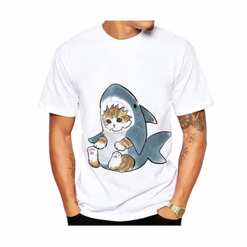 Nové Cool Catoon T-shirt Inovativní Cat 3d Tisk T Shirt Muži A Ženy, Vtipné Kočka Tištěné Ležérní Krátký Rukáv Velikosti XXS-6XL