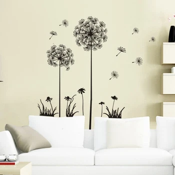 Kreativní Vyměnitelné Art DIY Pampeliška Samolepka na Zeď Obtisk Nástěnné Home Room Decoration