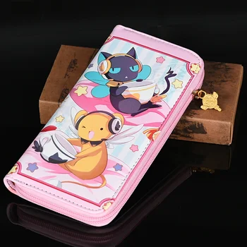 Anime Card Captor Sakura Barevné Dlouhé Peněženka Ženy Spojka PU Kůže Kabelka pro Dárek
