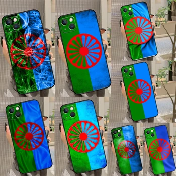 Gypsy Romani Romské Vlajky Funda Pro iPhone 15 Pro Max 12 13 Mini 11 14 Pro Max XS X XR SE 2022 2020 7 8 15 Plus Případu
