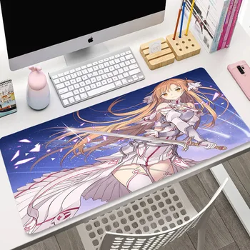 Asuna Velká Podložka pod myš XXL Gaming Mouse Pad Anime Laptop Desk Mat Non-slip Gamer Klávesnice, Podložky na Stůl Počítač Prodloužena Velké Rohože