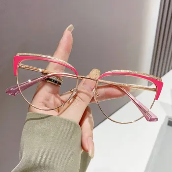 Luxusní Modré Světlo Blokování Brýle Ženy Návrháři Cat Eye Brýle Optické Podívaná Počítač Skla Ochrana Očí