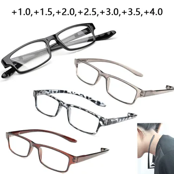 Komfortní Ultralehká Ohlávka osvětlení Brýle na Čtení, Závěsné Stretch Ženy, Anti-únava, muži Presbyopie Unisex oculos feminino