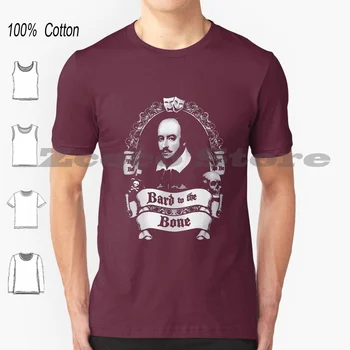 Bard Na Kost 100% Bavlna Muži A Ženy Měkké Módní T-Shirt William Hamlet Být Či Nebýt A Julie Dramatik Divadla
