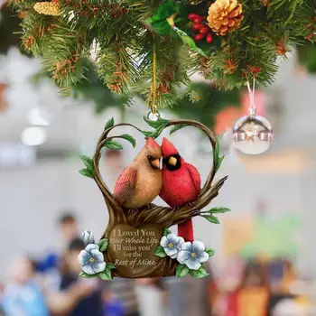 Vánoční Strom Přívěsek Realistické Pták Dekor Dopis Vytisknout Značky Stálobarevné Vánoční Valentine ' s Den Visí Přívěsek na Okno Auta