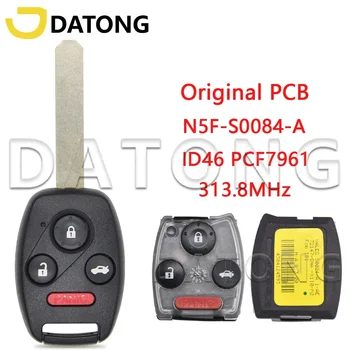 Datong World Car Dálkové Ovládání Klíč Pro Honda Civic CRV, HRV Města ID46 PCF7961 S0084-313.8 MHz S0087-433.9 MHz Originální Díly