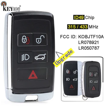 KEYECU 315/ 433MHz FCC ID: KOBJTF10A Upgrade Klíč Dálkového Fob klíč 5 Tlačítko pro Land Rover LR2 LR4, pro Range Rover Evoque /Sport