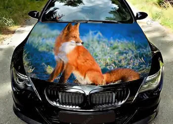 fox zvíře Auto Hood Zabalit Barvy Vinyl Obtisk Nálepka Truck Grafika Kapoty Vlastní Auto Samolepky Dekorace