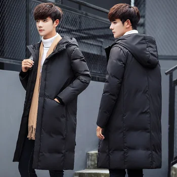 Dolů Bunda pánské Muž korejský Mid-Délka Mládeže Zahušťování Zimní Kabát Muž Větrovka Příliv Kachna Puffer Pro Muže