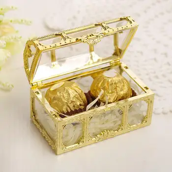 2022 Vintage Transparentní Pirátský Poklad Úložný Box Candy Cetku pro Šperky Crystal Gem Trinket Box Držák Šperky Organizátor