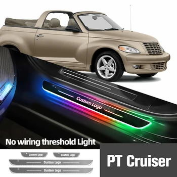 Pro Chrysler PT Cruiser 2000-2010 2008 2009 Auto Prahu Dveří Světlo Přizpůsobené Logo LED Vítejte Pedál Práh Lampy Příslušenství