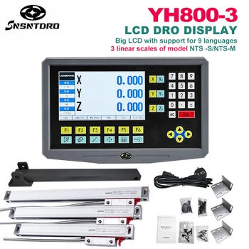 LCD INDIKACE Nastavení 3 Osy YH800-3 Digitální výstup Display A 3 Kusy 5U Lineární Sklo Rozsahu Snímače 50-1000 mm Vyvrtávací Stroje Frézovací