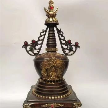 Uctívání Buddhismu Stúpa Čisté Mědi Zoufalý Tantra Velké Bodhi Pagoda Domů Shromažďování Bohatství a Bezpečnost Mědi Věž Ozdoby