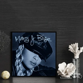 Mary J. Blige - My Life Music Album Cover Plakát, Plátno Art Print Home Dekor Nástěnná Malba ( Bez Rámečku )