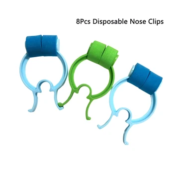 8ks Jednorázových Nos Klip Spirometric Trénink Dechová Cvičení Testy Funkce Plic Zdravotní Péče Zastavit krvácení z Nosu Nosní Klipy