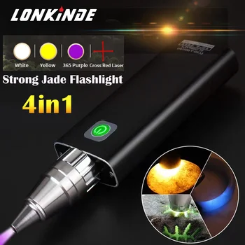 Profesionální Jade Identifikace Světlo 3 LED Zdroj Světla Multi Úrovně Type-C Nabíjení LED Šperky, Identifikační Světlo pro Domácí