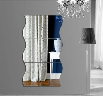 Nové akrylové Vlny Zrcátko s domácí zeď dekorace zrcadlo