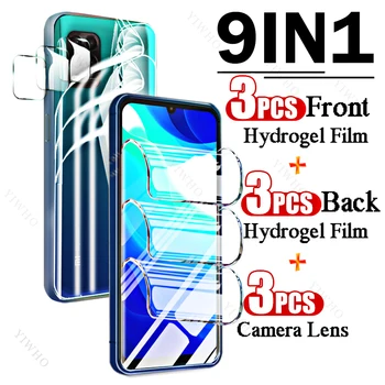 9in1 Kompletní Kryt Přední Zadní Hydrogel Film pro Xiaomi 10 Lite 5G Otisků prstů, Chránič Obrazovky pro Xiaomi Mi 10Lite Objektiv Fotoaparátu HD