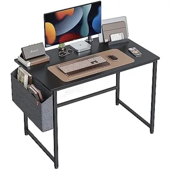 Cubiker Počítač, psací Stůl Home Office Psaní psacím Stolem, Moderní Jednoduchý Styl, Notebook, Stůl s Storage Bag, Černá