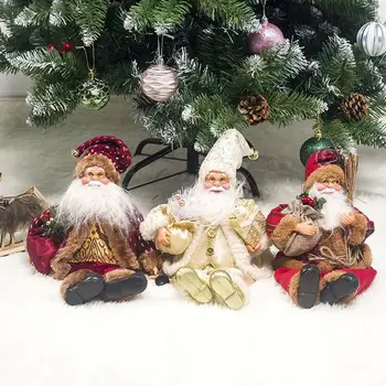 Veselé Vánoce Santa Claus Sedí Panenka Tkaniny Vánoční Panenka Vánoční Dekorace Děti Panenku Děti Dárek Pro Dům Ornament