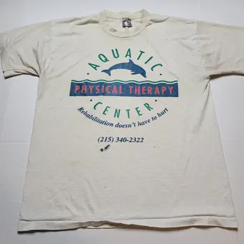 Vtg Aquatic Center Fyzikální Terapie T-Shirt Pánské L Filadelfie spojené státy 90s #88