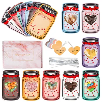 Dekorace Dodávky Dárkové Karty 48 Pack Candy Jar Školy Dárek Výměna Karty Bag Sada Pro Učebny Strany